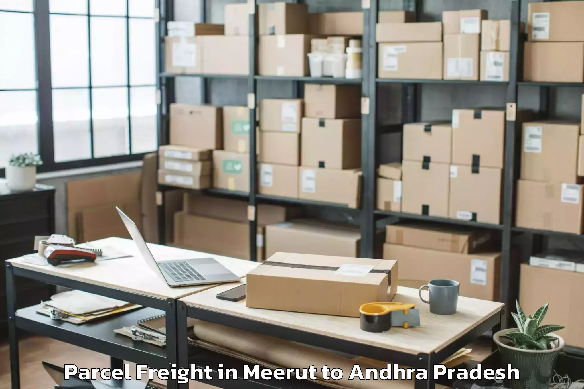 Efficient Meerut to Chebrolu Parcel Freight